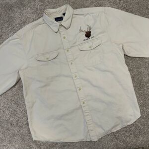 Vintage Maybell, CO Button Front Shirt Basic‎ Editions Men Size XL Cotton (739)